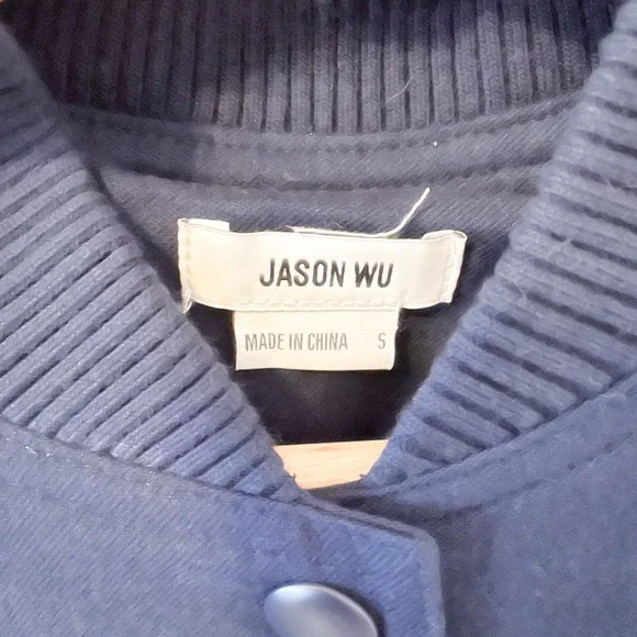 Jason Wu Navy Button Up Jacket size small - Picture 2 of 3